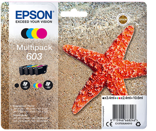 Epson C13T03U64020 ink cartridge 1 pc(s) Original Standard Yield Black, Cyan, Magenta, Yellow Epson C13T03U64020 ink cartridge 1 pc(s) Original Standard Yield Black, Cyan, Magenta, Yellow